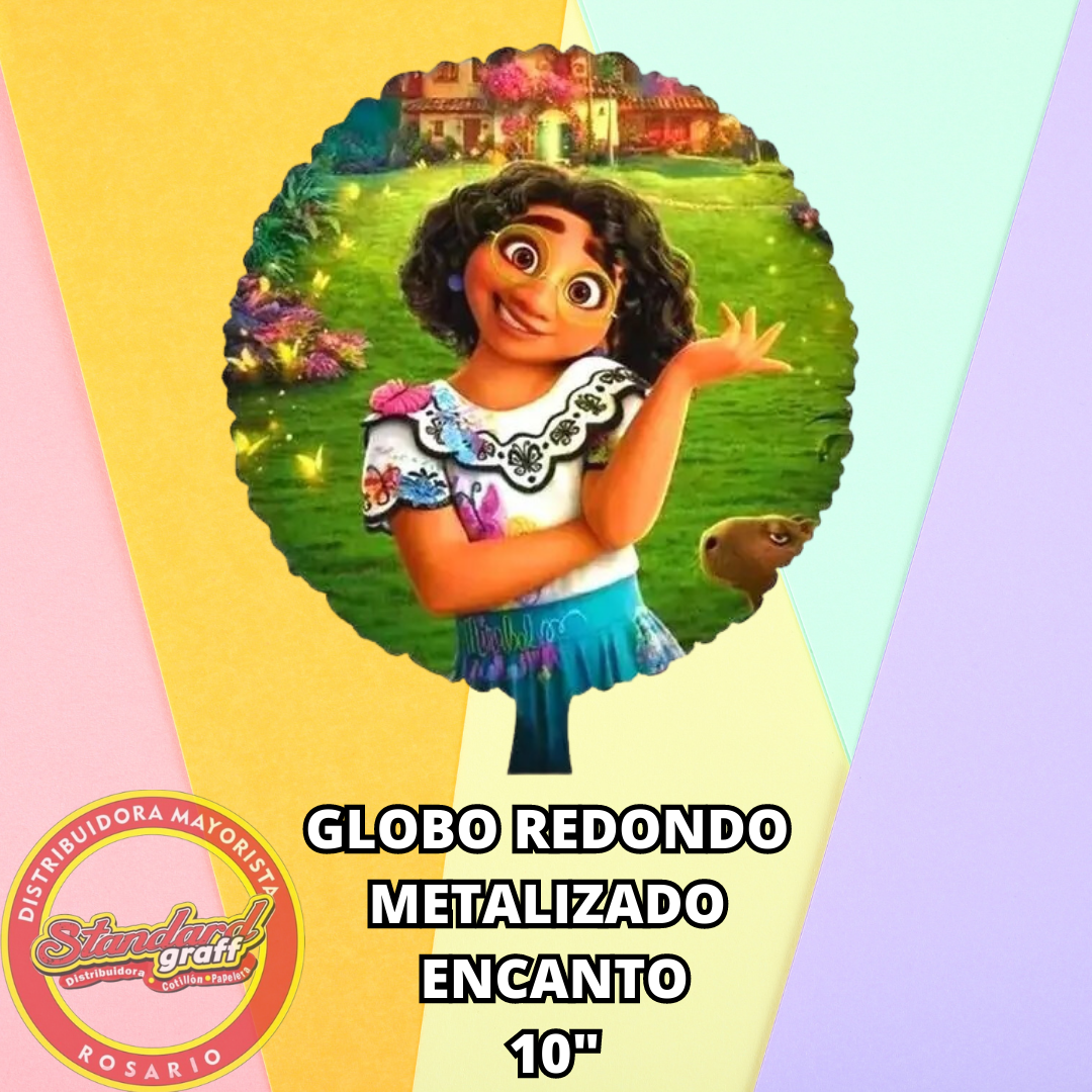 Globo Redondo Metalizado Encanto X Unidades Standardgraff